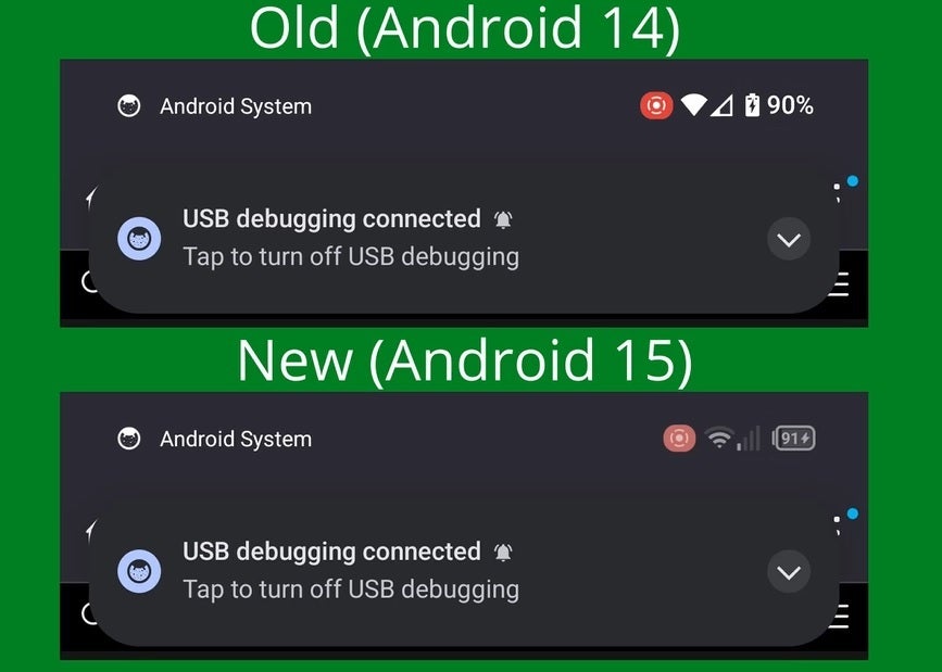 In Android 15 werden Änderungen an der Statusleiste vorgenommen. Bildnachweis – Android Authority – Das Android 15-Update bietet Benutzern eine überarbeitete Statusleiste