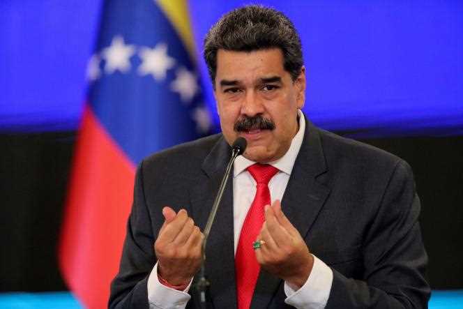 Venezuelan President Nicolas Maduro, during a press conference in Caracas, Venezuela, December 8, 2020.