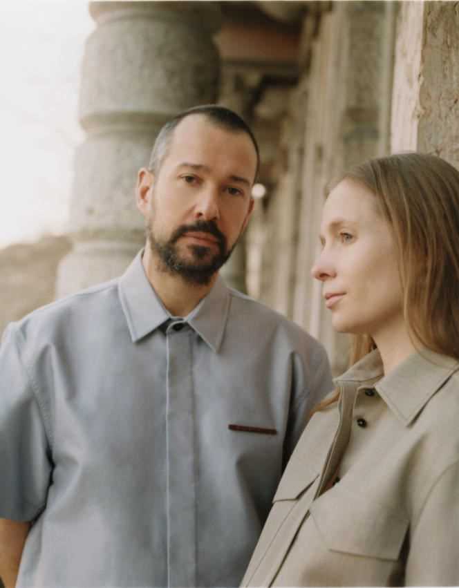 Luke and Lucie Meier, in Milan, March 8, 2021.