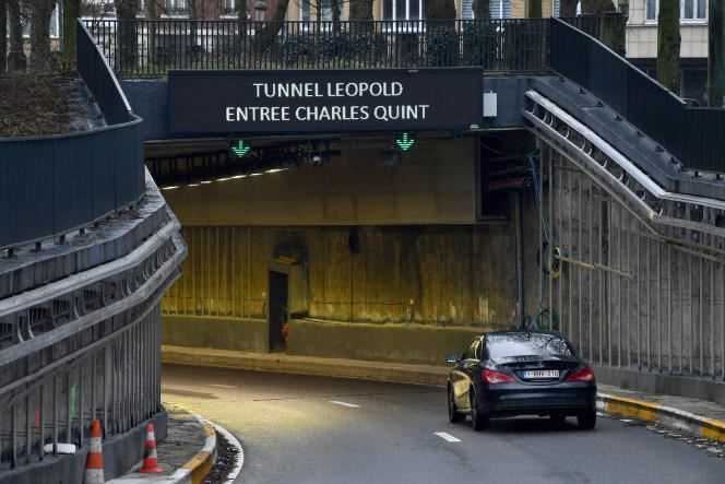 The entrance to the Leopold-II tunnel in Brussels.