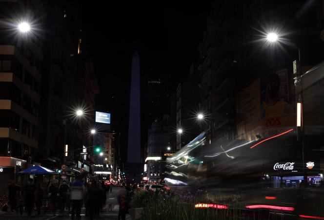 The obelisk in Republic Square, Buenos Aires, Argentina.