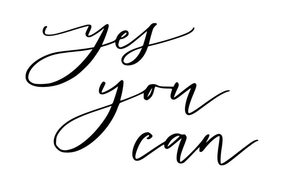 hand lettering: lettering Yes you can