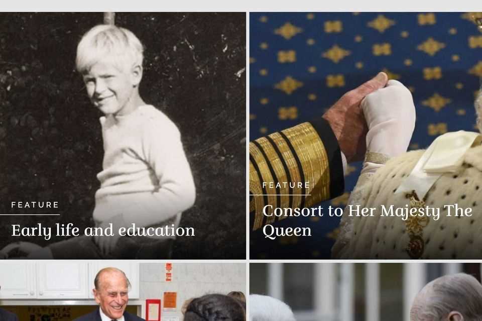 The royal family's website is reminiscent of Prince Philip.