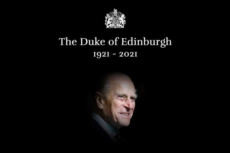 The homepage of royal.uk, the website of the royal family, was colored black after Prince Philip's death. 