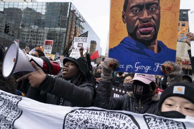 Protesters marched in Minneapolis on Monday, April 19, to demand the conviction of Derek Chauvin.