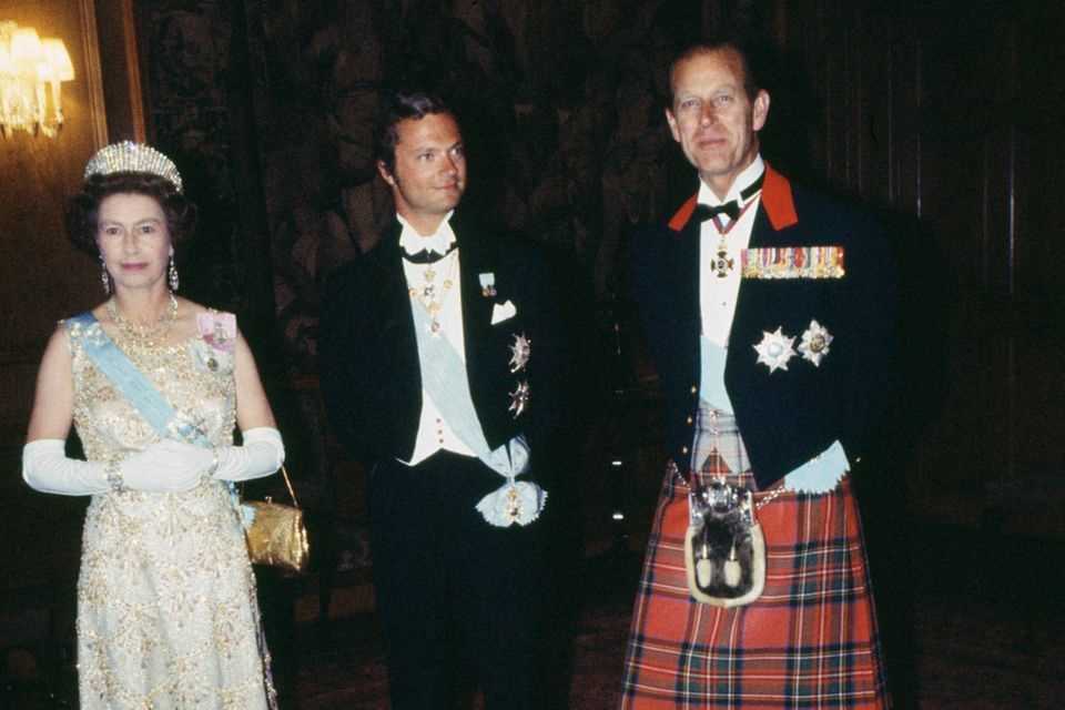 King Carl Gustaf and Prince Philip had known each other for decades.  The photo shows the Prince and Queen Elizabeth on their state visit to Stockholm in 1975.