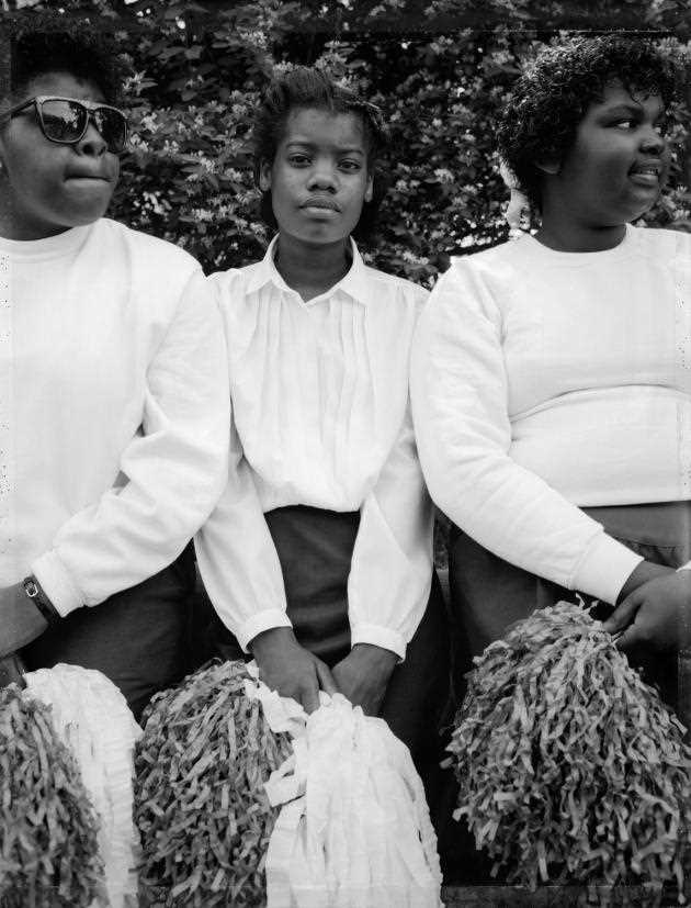 Three young girls at the parade, Brooklyn, NY, 1988.