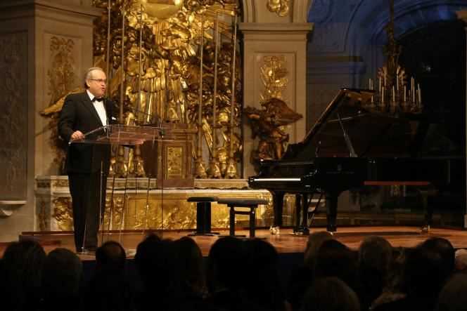 David Khayat, during a gala of his association AVEC, in Versailles, on February 3, 2014.