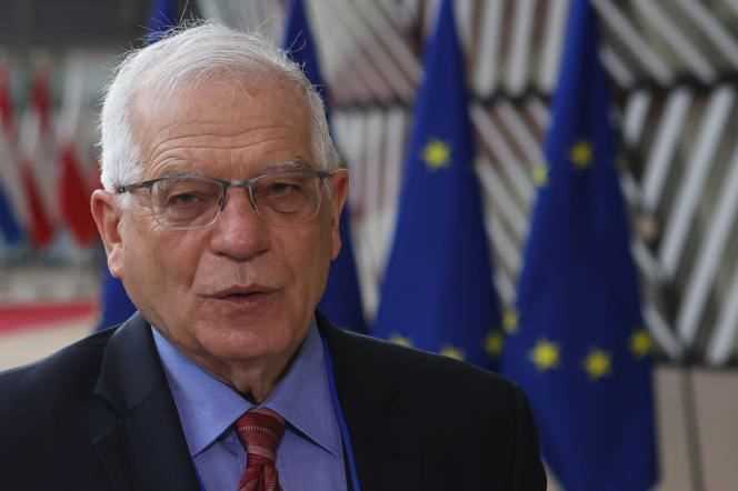 The head of European diplomacy, Josep Borrell, in Brussels on March 22.