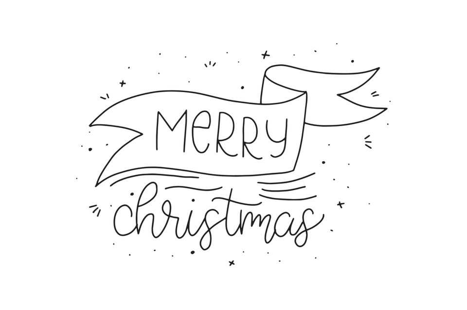 hand lettering: lettering merry christmas