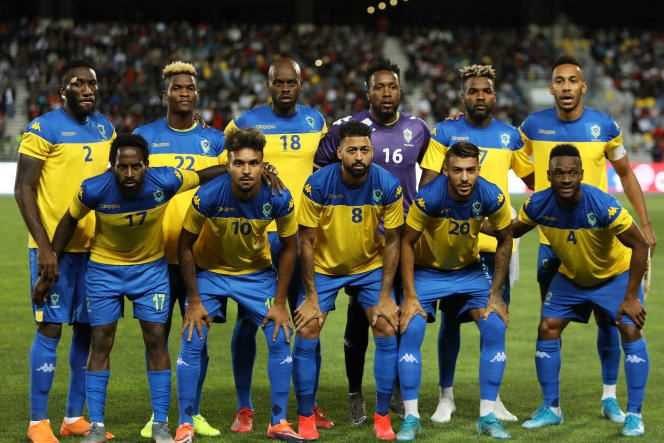 It was before the Covid-19 pandemic: Gabonese players during a friendly match between Morocco and Gabon in Tangier, October 15, 2019.