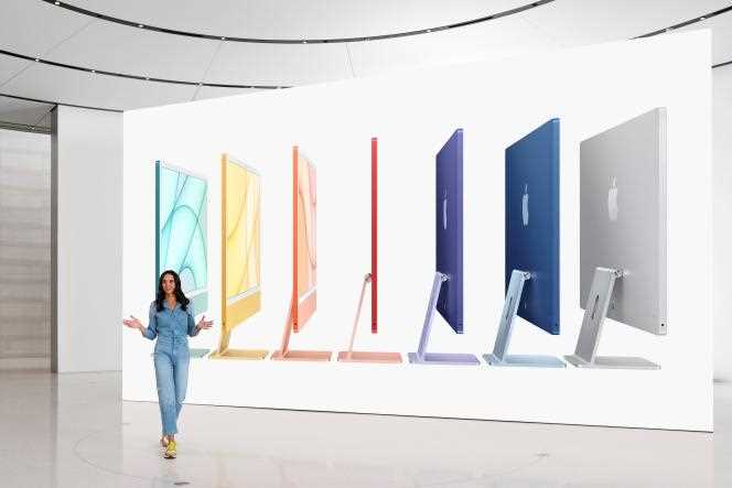 The design and colors of the new iMac.