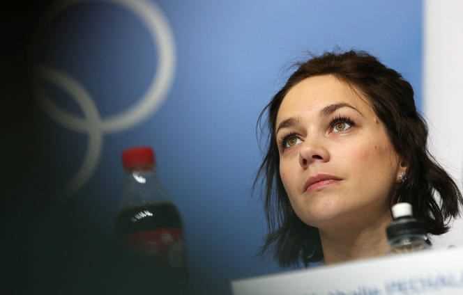Nathalie Péchalat, February 5, 2014 in Sochi, Russia.  She has been at the head of the French Federation of Ice Sports since 2020.