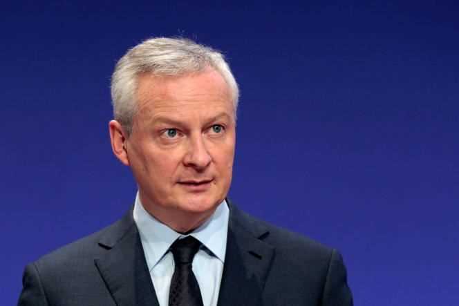 Bruno Le Maire, the Minister of the Economy, during a press conference in Bercy, April 8, 2021.