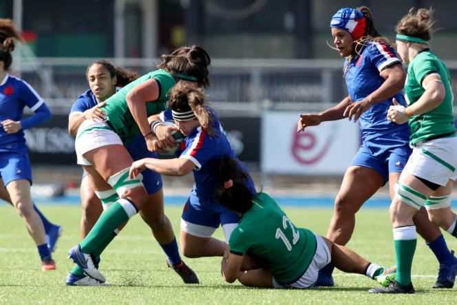 The French women's rugby team beat Ireland (56-15) on April 17 in Dublin as part of the Six Nations Tournament.