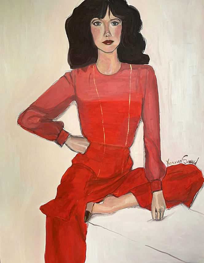 “Portrait of Sylvia Kristel”, by Vanessa Seward.  The work will be presented, from June 1 to 22, in the “Just think about it” exhibition, designed by Sophie Mainier.