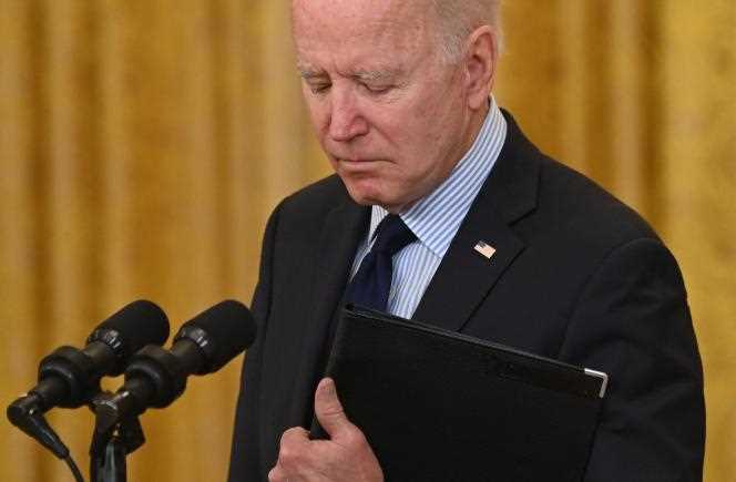 President Joe Biden at a press conference on unemployment in Washington, May 7, 2021.