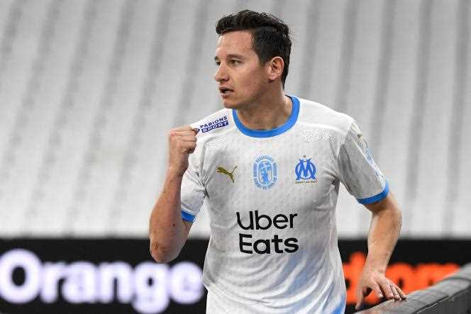 Florian Thauvin during a meeting between OM and Reims in Ligue 1, on December 19, at the Stade-Vélodrome, in Marseille.