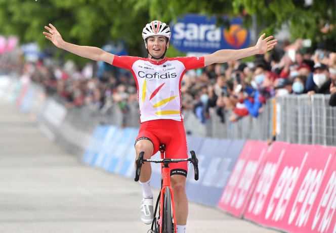 Victor Lafay won during the 8th stage of the Giro, in Guardia Sanframondi, on May 15, 2021