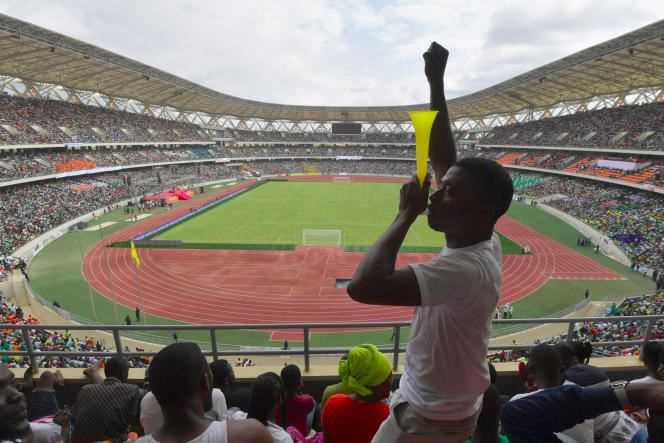 The Olympic stadium of Ebimpe, north of Abidjan, during its inauguration on October 3, 2020. Côte d'Ivoire has only one approved enclosure.