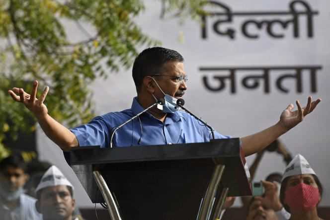 Arvind Kejriwal, Delhi's head of government, in New Delhi on March 17, 2021.
