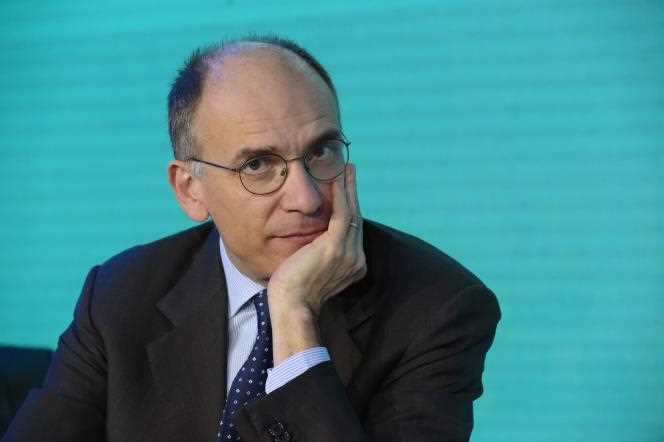 The former president of the Italian council and new secretary of the Democratic Party, Enrico Letta, in Paris, January 14, 2020.