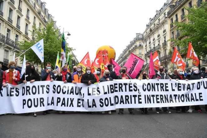 Demonstration of the CGT, during the parade of May 1st, in Paris, this year.