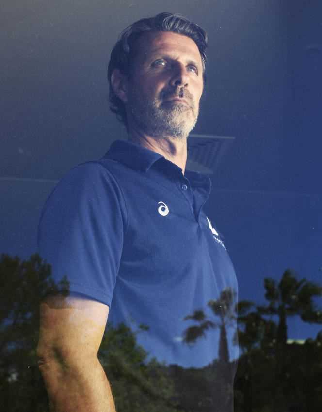 Patrick Mouratoglou, trainer and coach of tennis players at the Mouratoglou Tennis Academy, May 5, 2021, in Biot (Alpes-Maritimes).