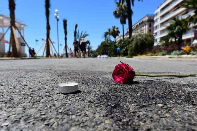 On the promenade des Anglais in Nice, July 16, 2016, two days after the attack.