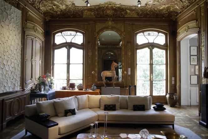 The living room of the Saint-Germain-des-Prés apartment in Paris, opposite the Hotel Lutétia, where the Japanese fashion designer spent the last fifteen years of his life.