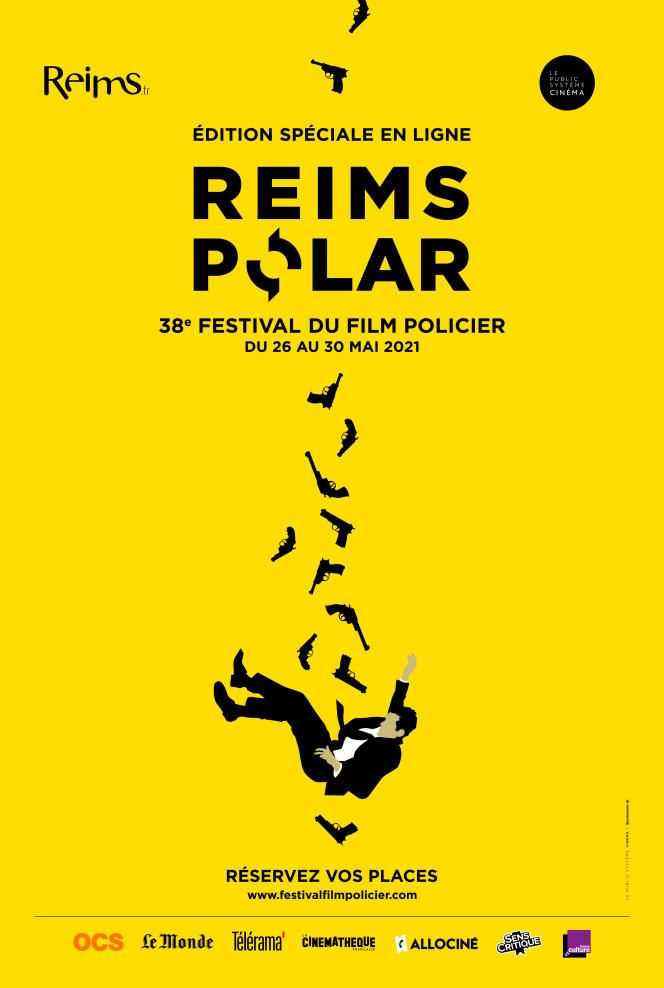 Poster of the 38th edition of Reims Polar, online, from May 26 to 30, 2021.
