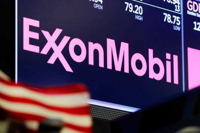 ExxonMobil stock on the New York Stock Exchange.