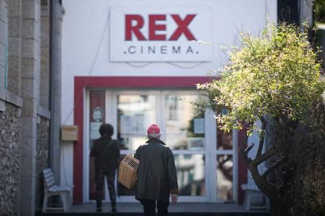 Reopening of the Rex cinema, at the Palais, in Belle-île-en-Mer (Morbihan), on May 19, 2021.