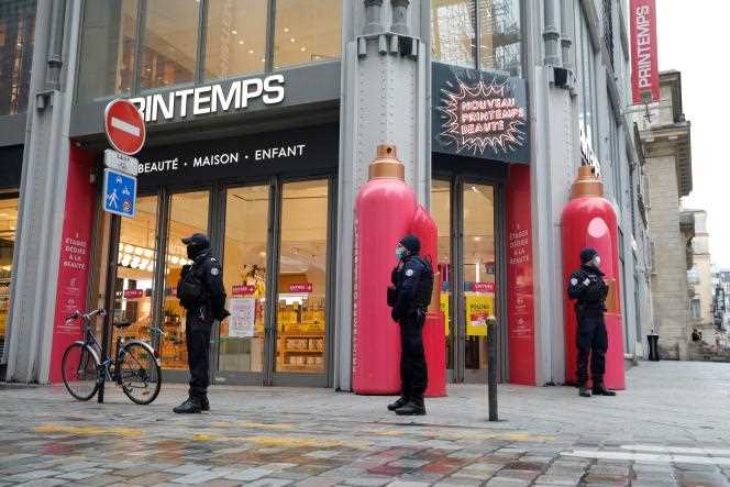 A Printemps store closed in Paris on January 31.