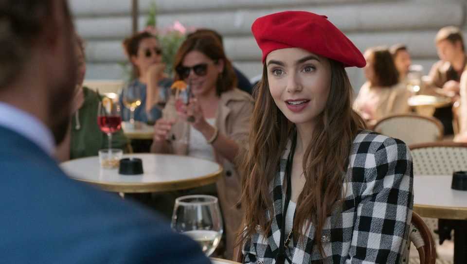 Lily Collins as Emily Cooper on the series "Emily in Paris"