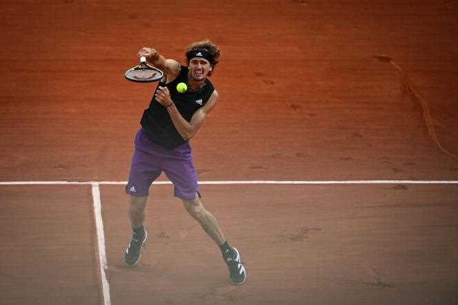 The German Alexander Zverev (6th in the world) beat the Spaniard Alejandro Davidovich Fokina (46th), on the Philippe-Chatrier court at Roland-Garros, on June 8, 2021.