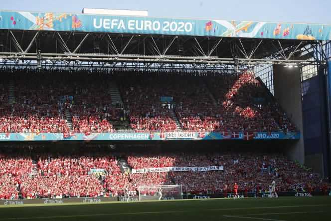 On June 17, 23,395 spectators attended the Denmark-Belgium match at the Parken Stadium in Copenhagen.