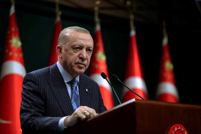 Turkish President Recep Tayyip Erdogan in Ankara on May 17, 2021.