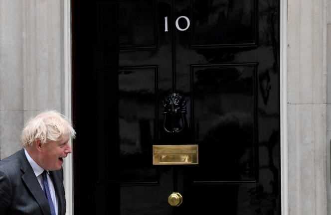British Prime Minister Boris Johnson outside 10 Downing Street in London on June 17, 2021.