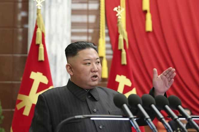 North Korean President Kim Jong-un spoke at a politburo meeting on Tuesday, June 29, 2021.