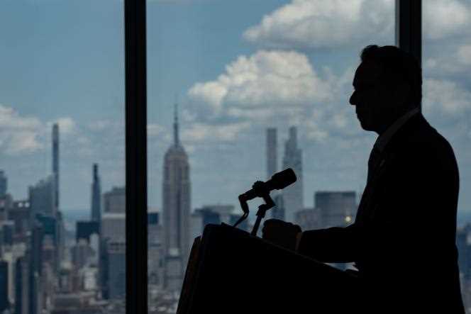 New York Governor Andrew Cuomo at a press conference on June 15, 2021 in New York City.