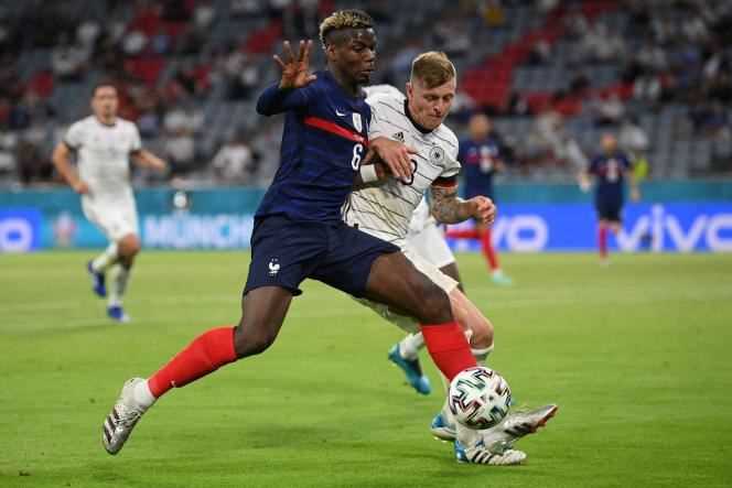 Paul Pogba, during the match against Germany, at the Allianz Arena on June 15 in Munich.