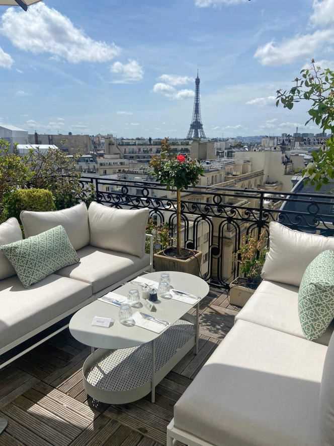 The terrace of the Hotel Raphael, in Paris.