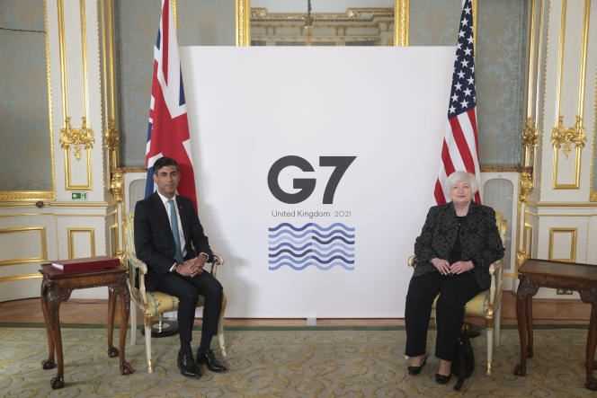 UK Finance Minister Rishi Sunak meets with US Treasury Secretary Janet Yellen in London on Thursday 3 June 2021 for a bilateral meeting ahead of the G7 finance ministers meeting the next day.