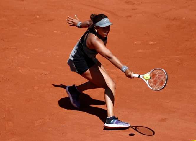 Naomi Osaka, during her first round at Rolland Garros, against the Romanian Patricia Maria, on May 30, 2021, in Paris.