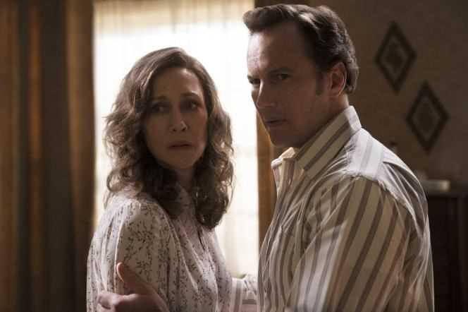 Lorraine Warren (Vera Farmiga) and her husband Ed (Patrick Wilson) in “Conjuring 3, Under the Devil's grip”, by Michael Chaves.