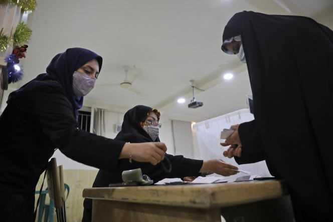 A polling station in Tehran, June 19, 2021.