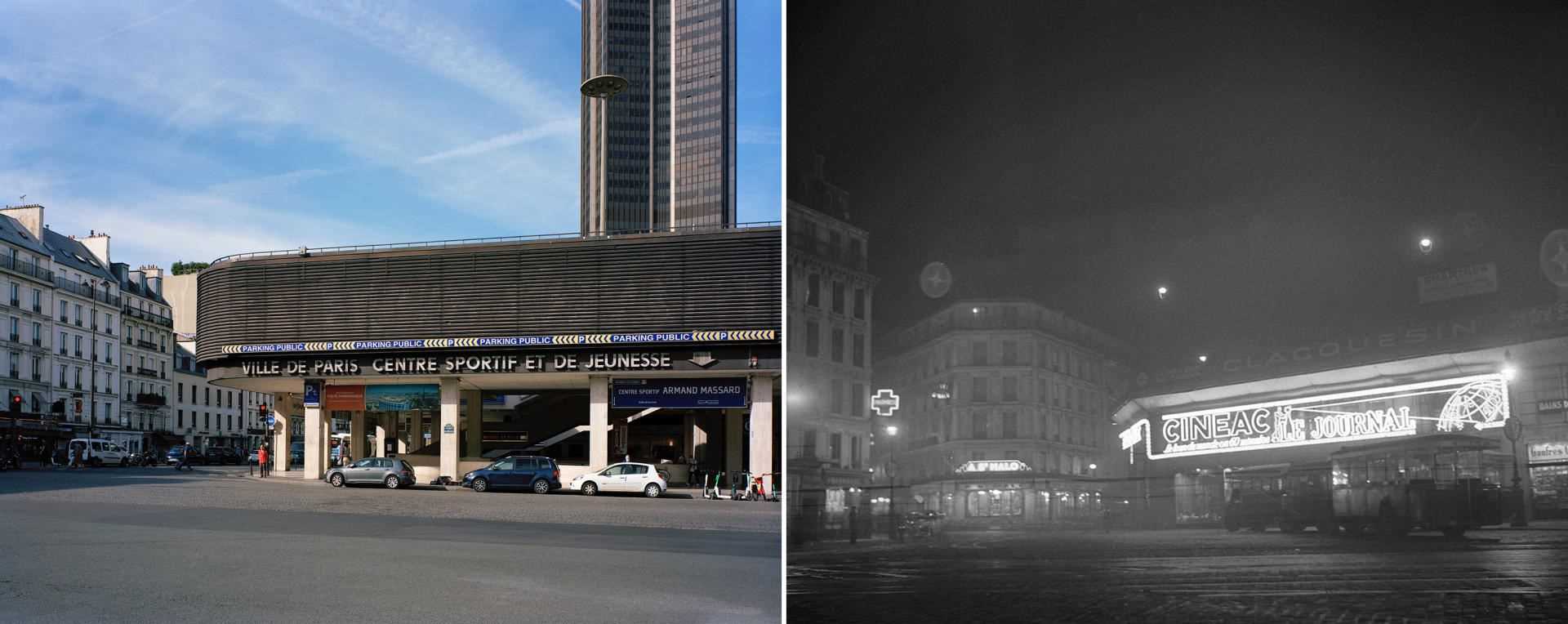 The former Cinéac-Montparnasse cinemas (Paris 14th arrondissement), closed in 1966.