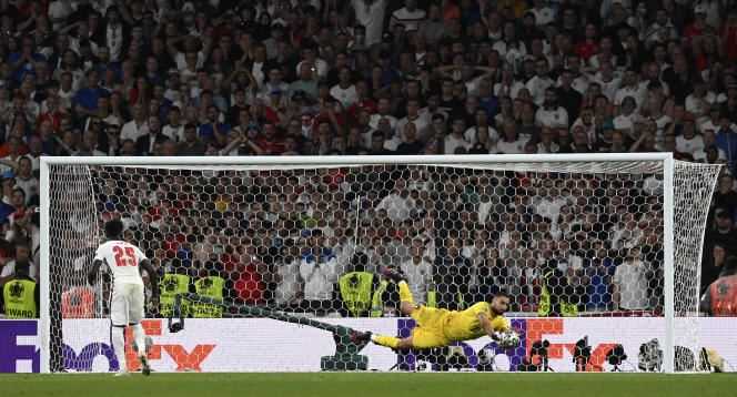 Young Bukayo Saka missed England's last shot on goal in London on July 11, 2021.