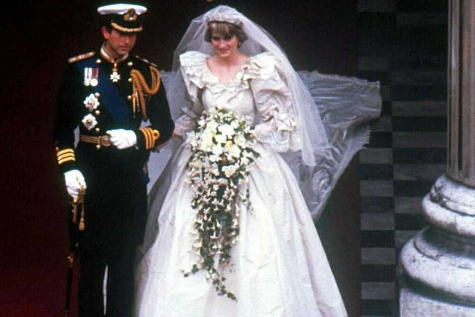 Prince Charles and Princess Diana at their wedding in July 1981.